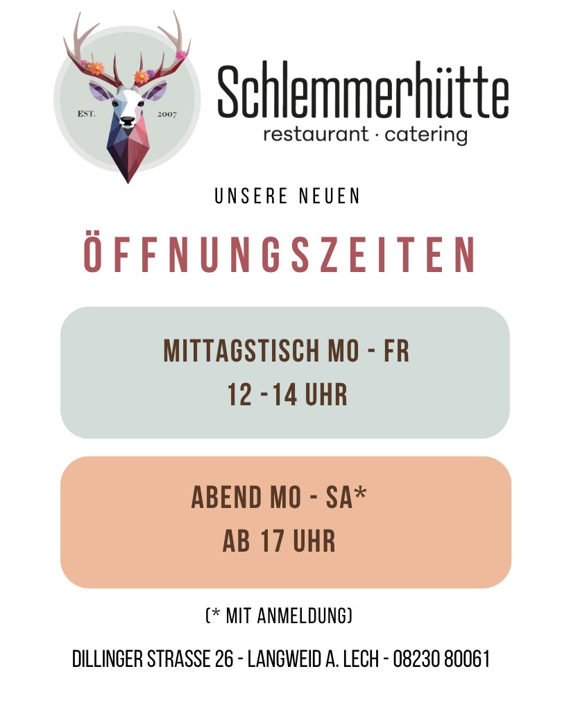 Öffnungszeiten Mittag Abend