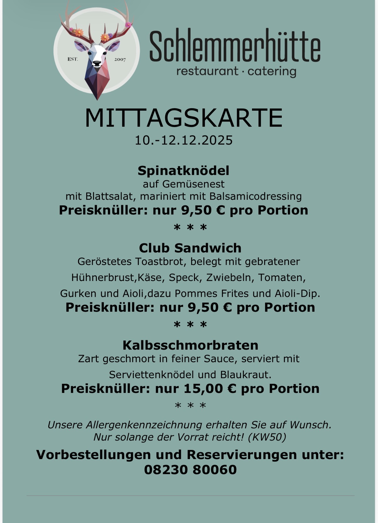 2025 KW50 Mittagskarte